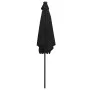 Sombrilla con luces LED y palo de aluminio negro 300 cm de vidaXL, Sombrillas - Ref: Foro24-47366, Precio: 113,66 €, Descuent...