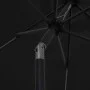 Sombrilla con luces LED y palo de aluminio negro 300 cm de vidaXL, Sombrillas - Ref: Foro24-47366, Precio: 113,66 €, Descuent...