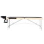 Camilla de masaje plegable 2 zonas aluminio negro y beige de vidaXL, Mesas de masaje - Ref: Foro24-110229, Precio: 180,16 €, ...