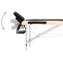 Camilla de masaje plegable 2 zonas aluminio negro y beige de vidaXL, Mesas de masaje - Ref: Foro24-110229, Precio: 180,16 €, ...
