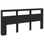 Cabecero de cama con LED negro 220x17x102 cm de vidaXL, Cabeceros y pies de cama - Ref: Foro24-839225, Precio: 94,69 €, Descu...