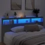 Bettkopfteil mit schwarzer LED 220x17x102 cm von vidaXL, Kopf- und Fußteile - Ref: Foro24-839225, Preis: 94,69 €, Rabatt: %