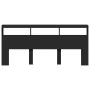 Cabecero de cama con LED negro 220x17x102 cm de vidaXL, Cabeceros y pies de cama - Ref: Foro24-839225, Precio: 94,69 €, Descu...