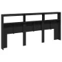 Bettkopfteil mit schwarzer LED 220x17x102 cm von vidaXL, Kopf- und Fußteile - Ref: Foro24-839225, Preis: 94,69 €, Rabatt: %