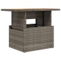 Mesa de jardín ratán PE y madera de acacia gris 100x55x73 cm de vidaXL, Mesas de jardín - Ref: Foro24-366127, Precio: 90,74 €...