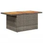 Mesa de jardín ratán PE y madera de acacia gris 100x55x73 cm de vidaXL, Mesas de jardín - Ref: Foro24-366127, Precio: 94,97 €...
