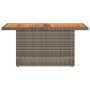 Mesa de jardín ratán PE y madera de acacia gris 100x55x73 cm de vidaXL, Mesas de jardín - Ref: Foro24-366127, Precio: 90,74 €...