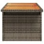Mesa de jardín ratán PE y madera de acacia gris 100x55x73 cm de vidaXL, Mesas de jardín - Ref: Foro24-366127, Precio: 94,97 €...