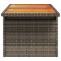 Mesa de jardín ratán PE y madera de acacia gris 100x55x73 cm de vidaXL, Mesas de jardín - Ref: Foro24-366127, Precio: 90,74 €...
