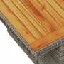 Mesa de jardín ratán PE y madera de acacia gris 100x55x73 cm de vidaXL, Mesas de jardín - Ref: Foro24-366127, Precio: 94,97 €...