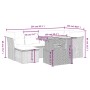Set de sofás de jardín 7 piezas con cojines ratán PE gris de vidaXL, Conjuntos de jardín - Ref: Foro24-3270941, Precio: 434,7...