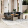 Set de sofás de jardín 8 pzas y cojines ratán sintético gris de vidaXL, Conjuntos de jardín - Ref: Foro24-3270955, Precio: 49...