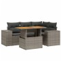 Juego de sofás jardín con cojines 5 pzas ratán sintético gris de vidaXL, Conjuntos de jardín - Ref: Foro24-3272621, Precio: 3...