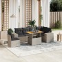 Set de sofás de jardín 7 piezas con cojines ratán PE gris de vidaXL, Conjuntos de jardín - Ref: Foro24-3272663, Precio: 475,6...