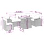 Set de sofás de jardín 7 piezas con cojines ratán PE gris de vidaXL, Conjuntos de jardín - Ref: Foro24-3272663, Precio: 475,6...