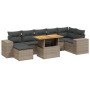 Set de sofás de jardín 8 pzas y cojines ratán sintético gris de vidaXL, Conjuntos de jardín - Ref: Foro24-3272747, Precio: 51...