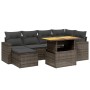 Set de sofás de jardín 7 piezas con cojines ratán PE gris de vidaXL, Conjuntos de jardín - Ref: Foro24-3275594, Precio: 451,2...