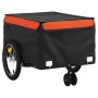 Remolque para bicicleta hierro negro y naranja 45 kg de vidaXL, Remolques para bicicletas - Ref: Foro24-94103, Precio: 103,39...