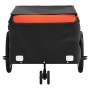 Remolque para bicicleta hierro negro y naranja 45 kg de vidaXL, Remolques para bicicletas - Ref: Foro24-94103, Precio: 103,39...