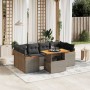 Set de sofás de jardín 7 piezas con cojines ratán PE gris de vidaXL, Conjuntos de jardín - Ref: Foro24-3272978, Precio: 446,9...