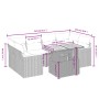 Set de sofás de jardín 7 piezas con cojines ratán PE gris de vidaXL, Conjuntos de jardín - Ref: Foro24-3272978, Precio: 446,9...