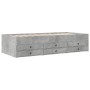 Tumbona con cajones madera ingeniería gris hormigón 90x200 cm de vidaXL, Camas y somieres - Ref: Foro24-3280877, Precio: 178,...