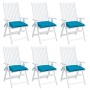 Cojines de silla de jardín 6 uds tela Oxford azul 40x40x7 cm de vidaXL, Cojines para sillas y sofás - Ref: Foro24-361464, Pre...