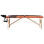 Camilla de masaje plegable 2 zonas madera negro y naranja de vidaXL, Mesas de masaje - Ref: Foro24-110203, Precio: 159,79 €, ...