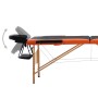 Camilla de masaje plegable 2 zonas madera negro y naranja de vidaXL, Mesas de masaje - Ref: Foro24-110203, Precio: 159,79 €, ...
