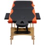 Camilla de masaje plegable 2 zonas madera negro y naranja de vidaXL, Mesas de masaje - Ref: Foro24-110203, Precio: 159,79 €, ...