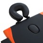Camilla de masaje plegable 2 zonas madera negro y naranja de vidaXL, Mesas de masaje - Ref: Foro24-110203, Precio: 159,79 €, ...