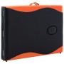 Camilla de masaje plegable 2 zonas madera negro y naranja de vidaXL, Mesas de masaje - Ref: Foro24-110203, Precio: 159,79 €, ...