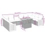 Set de sofás de jardín 11 pzas y cojines ratán sintético gris de vidaXL, Conjuntos de jardín - Ref: Foro24-3274133, Precio: 6...