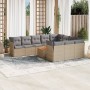 Set de sofás de jardín 11pzas con cojines ratán sintético beige en Conjuntos de jardín | Comprar online en Foru.es