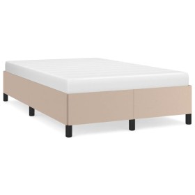 Estructura de cama cuero sintético color capuchino 120x190 cm de vidaXL, Camas y somieres - Ref: Foro24-3269650, Precio: 90,2...