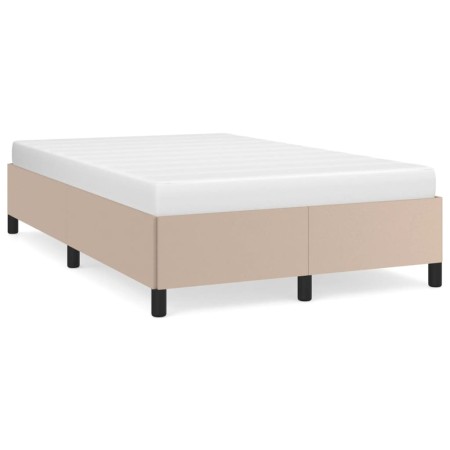 Estructura de cama cuero sintético color capuchino 120x190 cm de vidaXL, Camas y somieres - Ref: Foro24-3269650, Precio: 90,2...