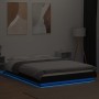 Estructura cama con luces LED madera ingeniería negro 120x190cm de vidaXL, Camas y somieres - Ref: Foro24-3281141, Precio: 18...