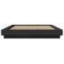Estructura cama con luces LED madera ingeniería negro 120x190cm de vidaXL, Camas y somieres - Ref: Foro24-3281141, Precio: 18...