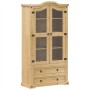 Armario con vitrina Corona madera maciza pino 99x43x187 cm de vidaXL, Aparadores - Ref: Foro24-4005682, Precio: 384,50 €, Des...