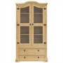 Armario con vitrina Corona madera maciza pino 99x43x187 cm de vidaXL, Aparadores - Ref: Foro24-4005682, Precio: 384,50 €, Des...