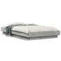Bed frame with LED lights concrete gray wood 75x190 cm by vidaXL, Beds and slatted bases - Ref: Foro24-3281157, Price: 137,89...