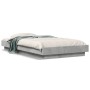 Estructura cama con luces LED madera gris hormigón 75x190 cm de vidaXL, Camas y somieres - Ref: Foro24-3281157, Precio: 139,5...