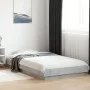 Bed frame with LED lights concrete gray wood 75x190 cm by vidaXL, Beds and slatted bases - Ref: Foro24-3281157, Price: 137,89...