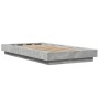 Estructura cama con luces LED madera gris hormigón 75x190 cm de vidaXL, Camas y somieres - Ref: Foro24-3281157, Precio: 139,5...