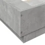 Bed frame with LED lights concrete gray wood 75x190 cm by vidaXL, Beds and slatted bases - Ref: Foro24-3281157, Price: 137,89...