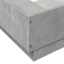 Estructura cama con luces LED madera gris hormigón 75x190 cm de vidaXL, Camas y somieres - Ref: Foro24-3281157, Precio: 139,5...