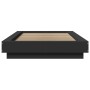 Estructura cama con luces LED madera ingeniería negro 75x190 cm de vidaXL, Camas y somieres - Ref: Foro24-3281155, Precio: 14...