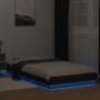 Estructura cama con luces LED madera marrón roble 75x190 cm de vidaXL, Camas y somieres - Ref: Foro24-3281160, Precio: 144,30...