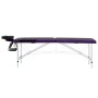 Camilla de masaje plegable 2 zonas aluminio negro y morado de vidaXL, Mesas de masaje - Ref: Foro24-110231, Precio: 169,17 €,...