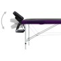 Camilla de masaje plegable 2 zonas aluminio negro y morado de vidaXL, Mesas de masaje - Ref: Foro24-110231, Precio: 169,17 €,...